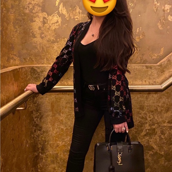 Gucci Rainbow Embellished Oversized Cardigan Unisex - Picture 6 of 6